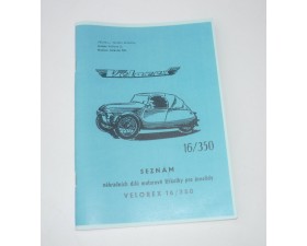 KATALOG NÁHRADNÍCH DÍLŮ - VELOREX 16/350